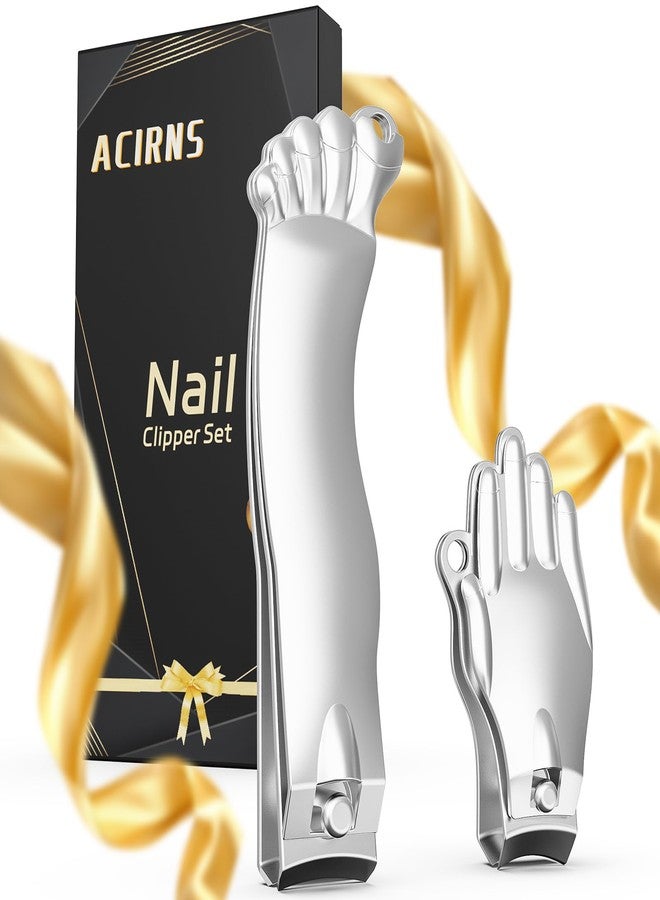 ACIRNS Nail Clippers Set,Gag Gifts Funny,Stocking Stuffers for Adults Men Him,White Elephant Gifts for Adults, Cool Stuff Gadgets for Men Dad Boyfriend Father Husband Friends,Mens Gifts Ideas (Silver) - Image 1